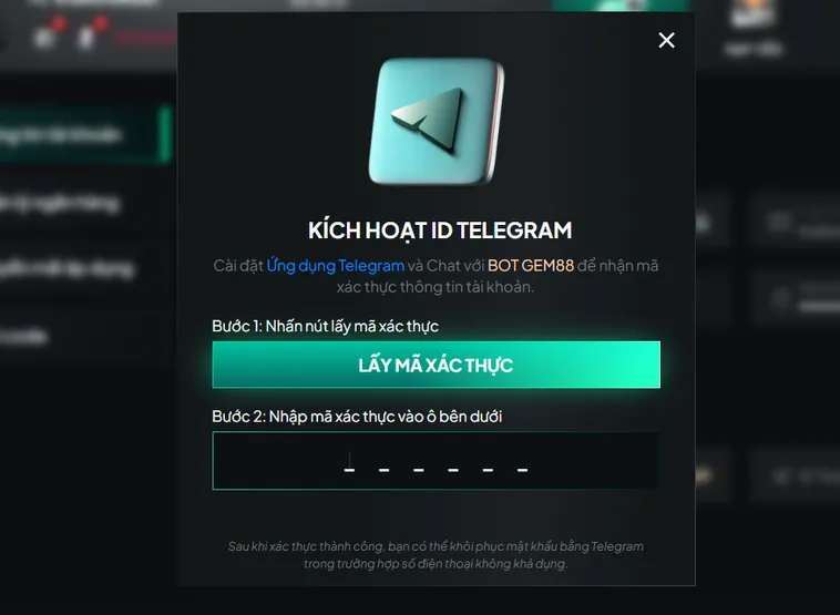 Xác Minh Tài Khoản Tại Gem88