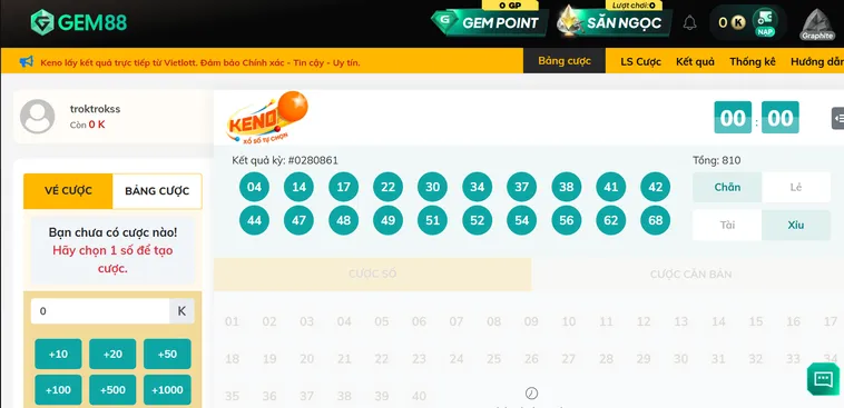 Keno Vietlottt Tại Gem88 Hướng Dẫn Cách Chơi Và Chiến Thuật Chiến Thắng Hiệu Quả