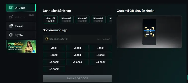 Hướng Dẫn Quét Mã QrCode Nạp Tiền Tại Gem88 Giao Dịch Vốn Nhanh Chóng