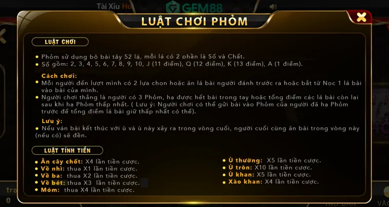 Cách Chơi Phỏm Tại Gem88 Trực Tuyến Đỉnh Cao Cho Mọi Bài Thủ