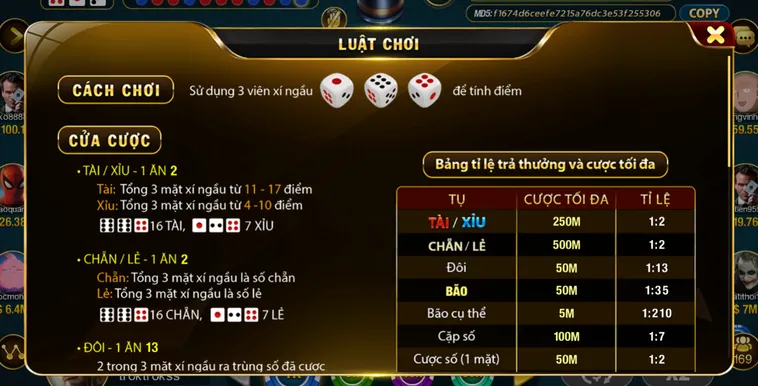Tài Xỉu Sảnh Rồng Tại Gem88 Hướng Dẫn Cách Chơi Và Mẹo Đặt Cược Hiệu Quả